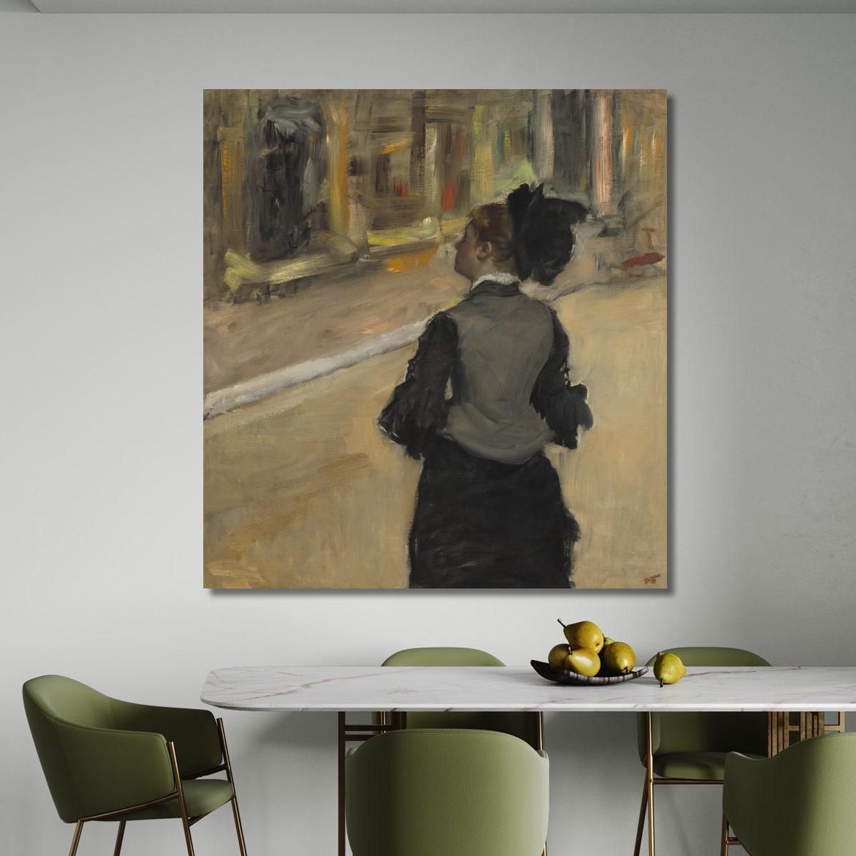 Woman Seen From Behind Visit To A Museum Edgar Degas edg89 canvas print 