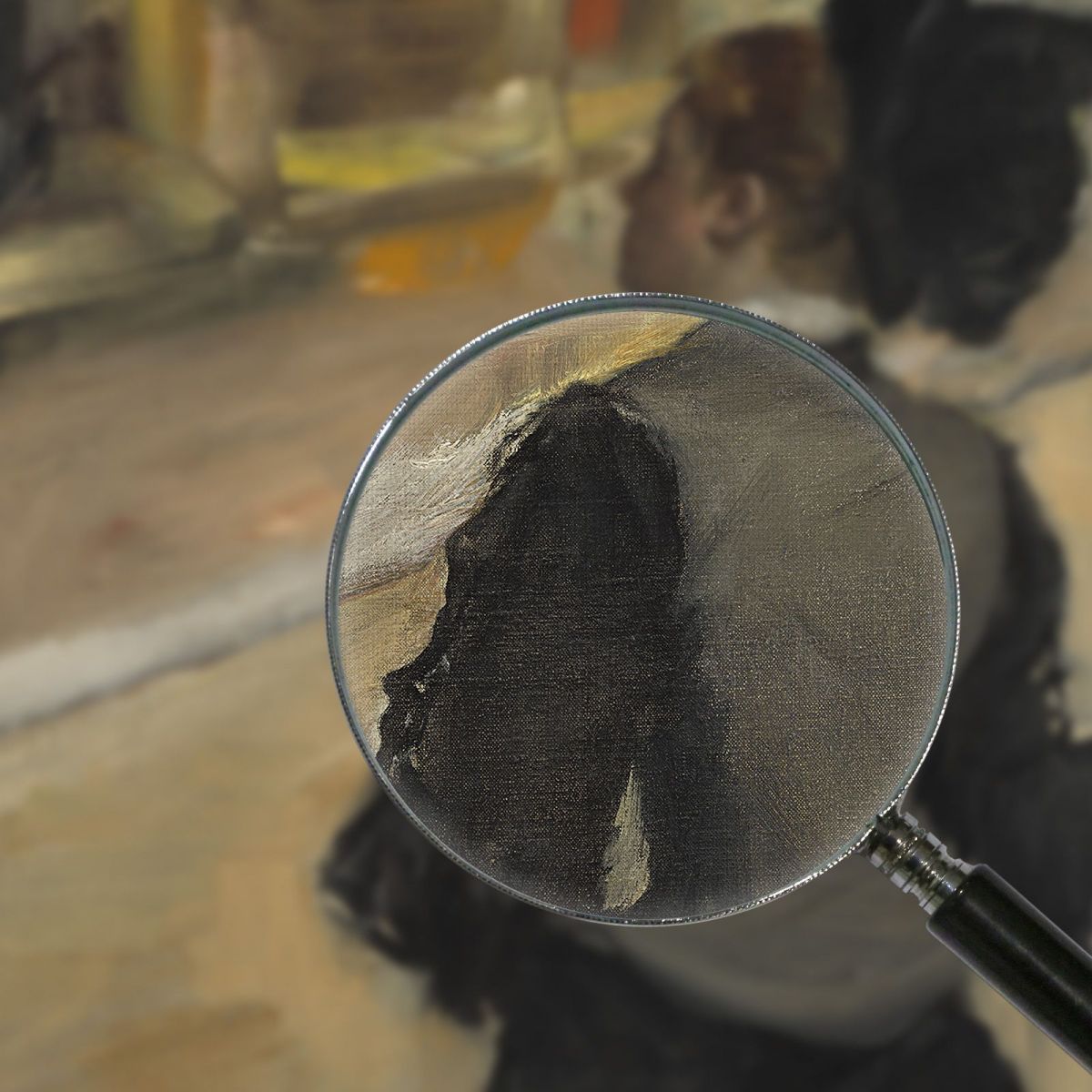 Woman Seen From Behind Visit To A Museum Edgar Degas edg89 canvas print