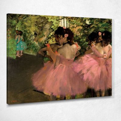 Ballerinas In Pink Edgar Degas edg98 canvas print 