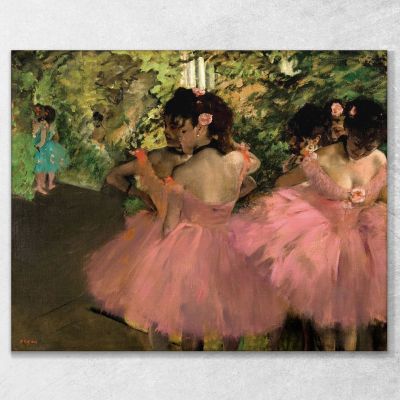 Ballerinas In Pink Edgar Degas edg98 canvas print 