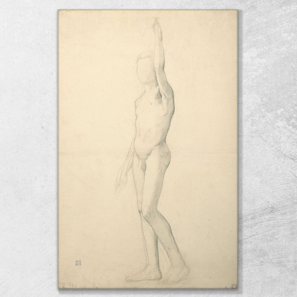 Standing Man Academy Edgar Degas edg104 canvas print 