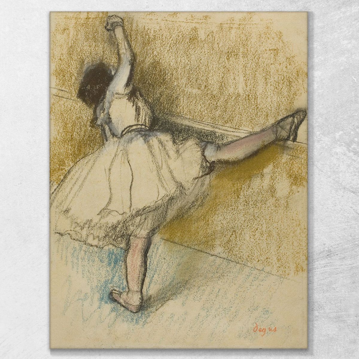Dancer Stretching At The Bar Edgar Degas edg137 canvas print 