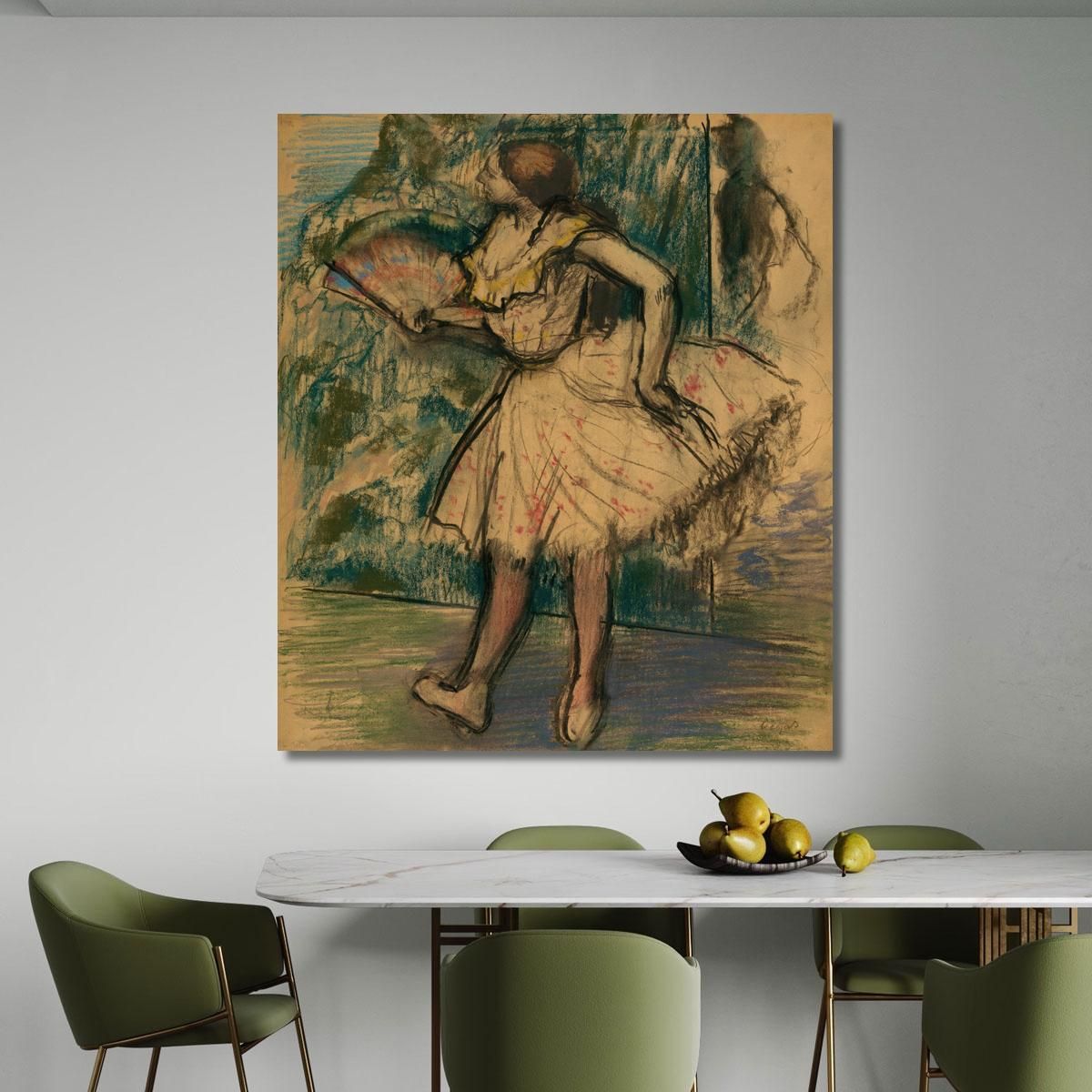 Dancer With A Fan Edgar Degas edg139 canvas print 