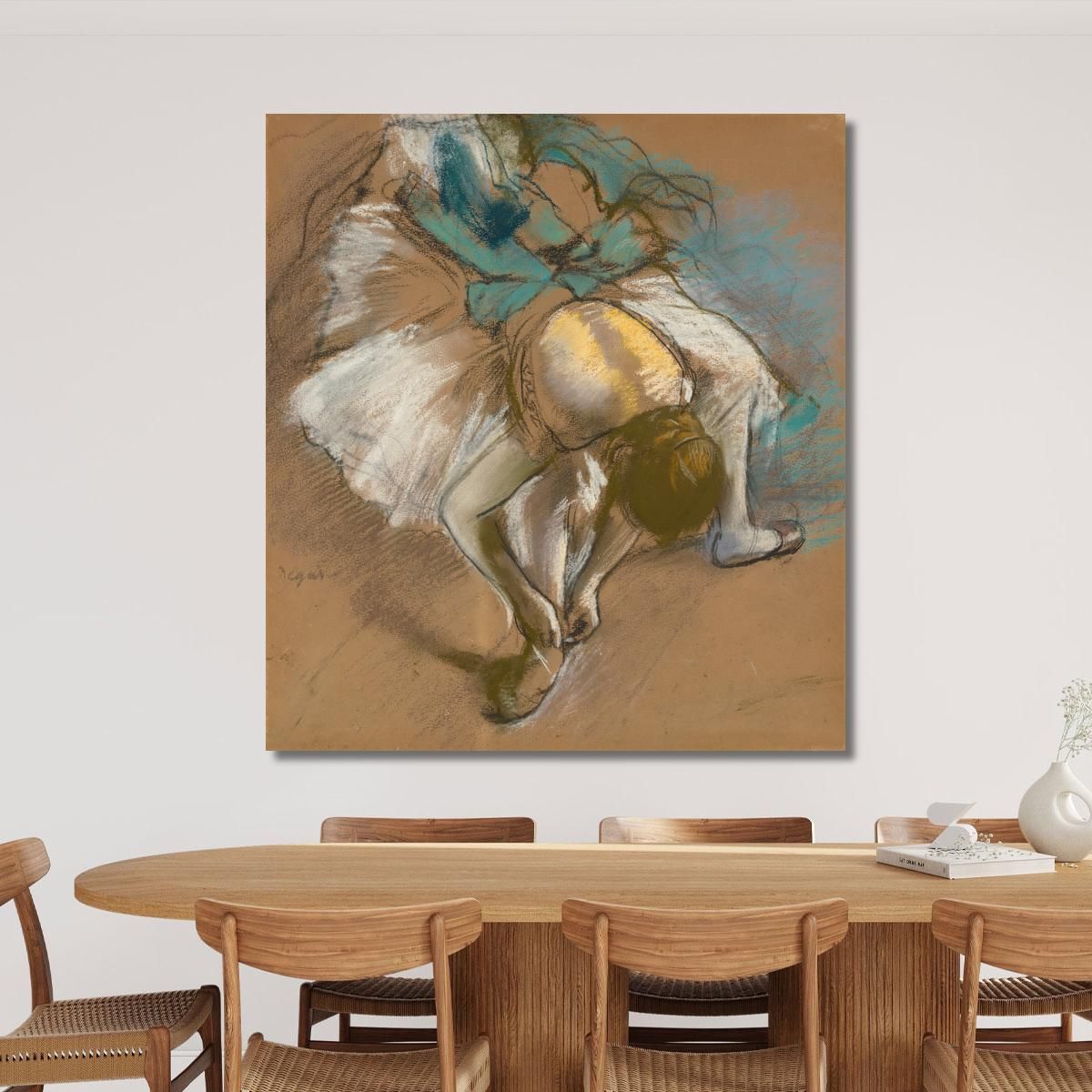 Dancer Tying Her Slipper Edgar Degas edg144 canvas print 