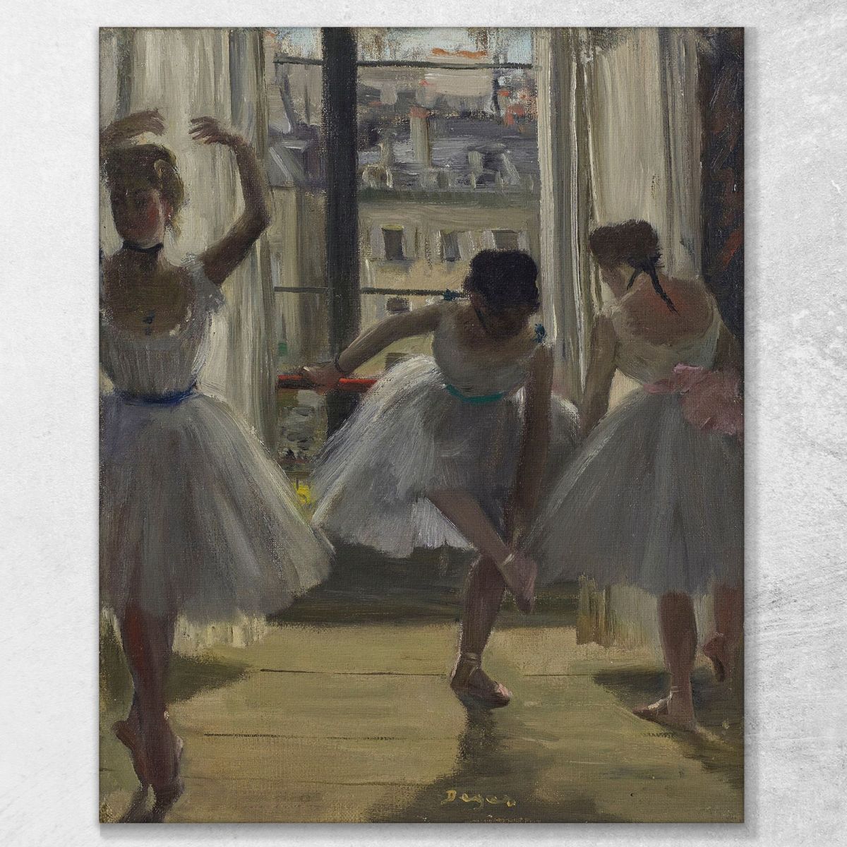 Dancers In An Exercise Room (Three Dancers) Edgar Degas edg154 canvas print 