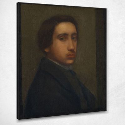 Degas In The Black Frock Coat (Self-Portrait) Edgar Degas edg158 canvas print 