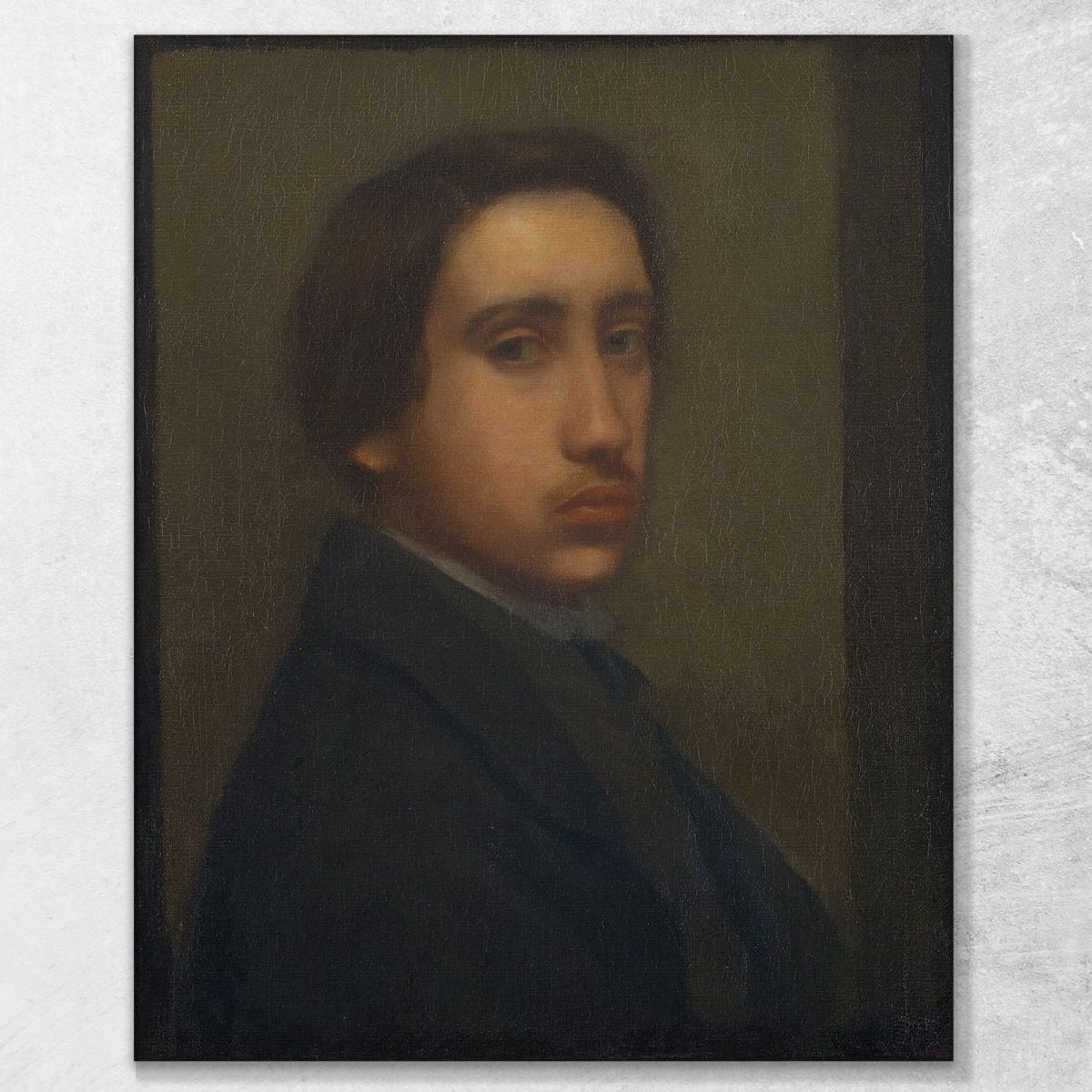 Degas In The Black Frock Coat (Self-Portrait) Edgar Degas edg158 canvas print 