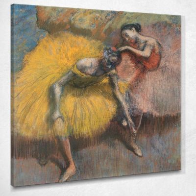 Two Yellow And Pink Dancers Edgar Degas edg159 canvas print 