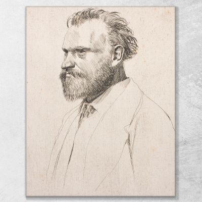 Edouard Manet. Bust-Lenght Portrait Edgar Degas edg163 canvas print 