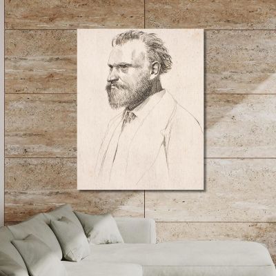 Edouard Manet. Bust-Lenght Portrait Edgar Degas edg163 canvas print 