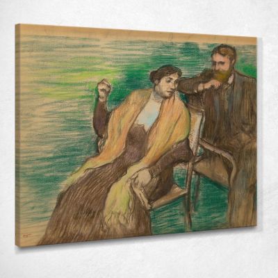 Sketch For A Portrait Of Mr. And Mrs. Louis Rouart Edgar Degas edg164 canvas print 