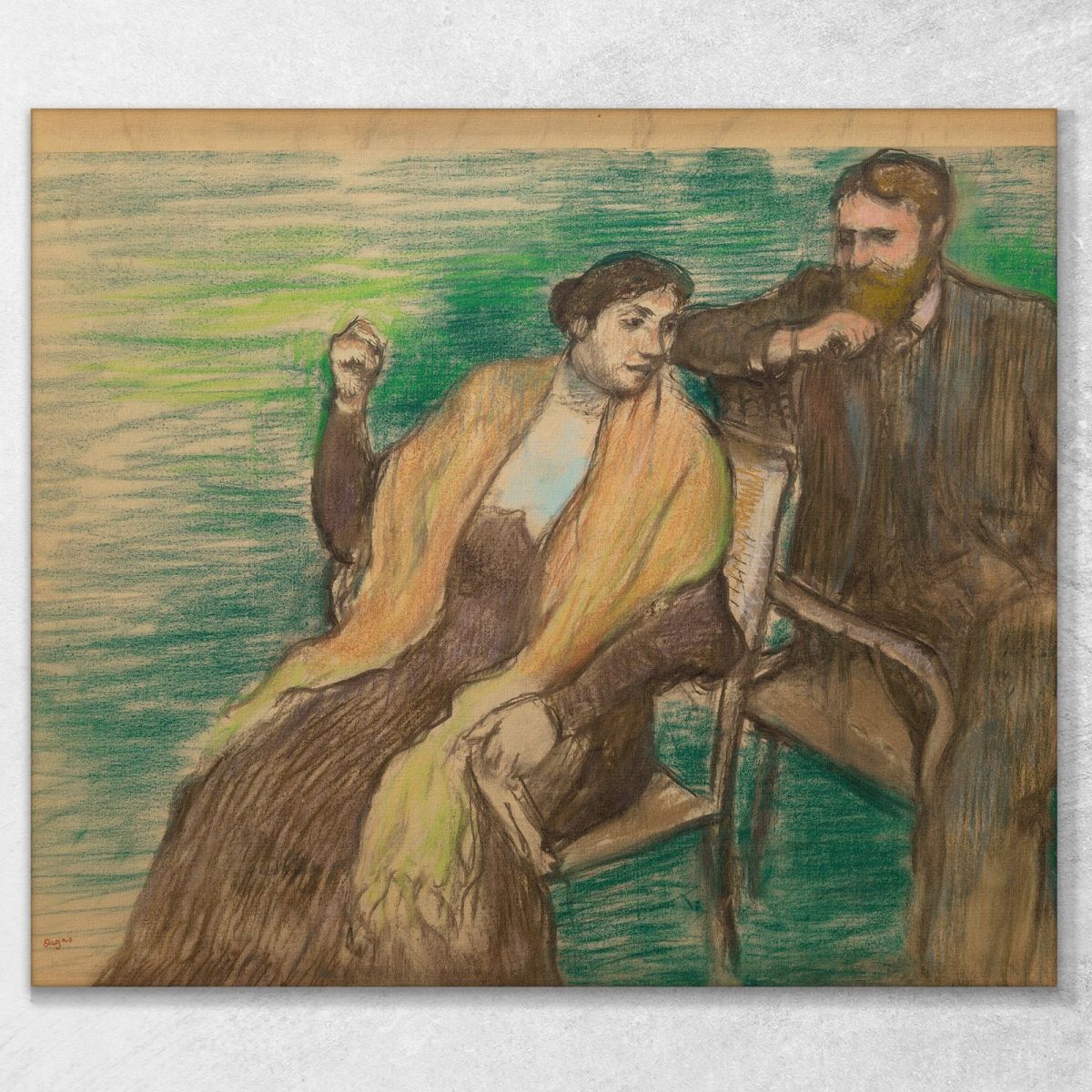 Sketch For A Portrait Of Mr. And Mrs. Louis Rouart Edgar Degas edg164 canvas print 