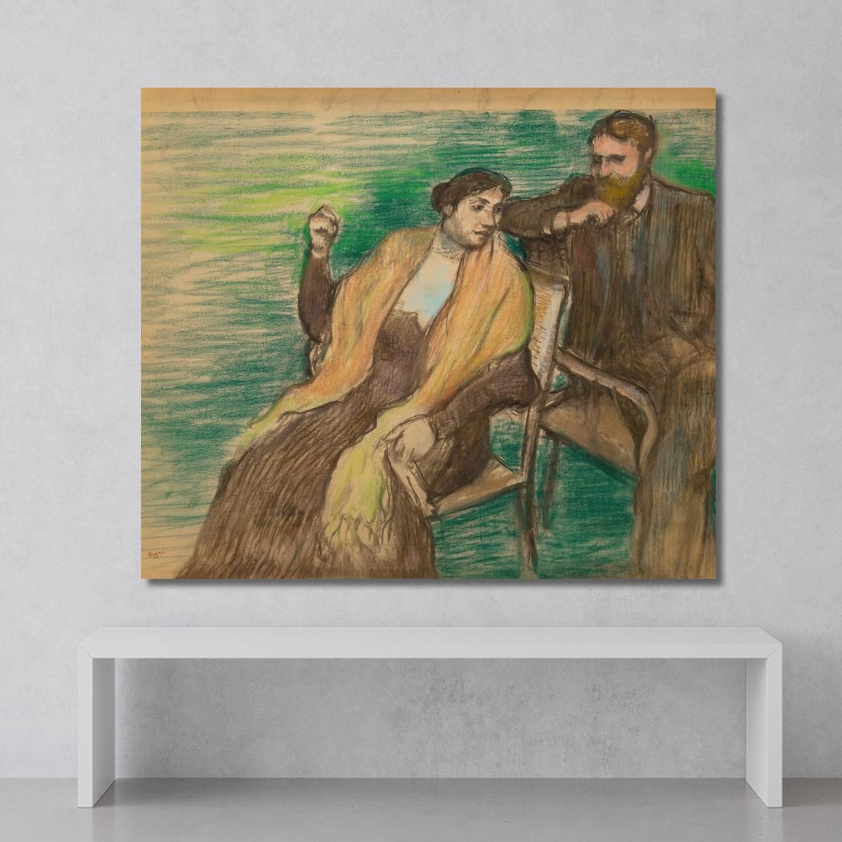 Sketch For A Portrait Of Mr. And Mrs. Louis Rouart Edgar Degas edg164 canvas print 
