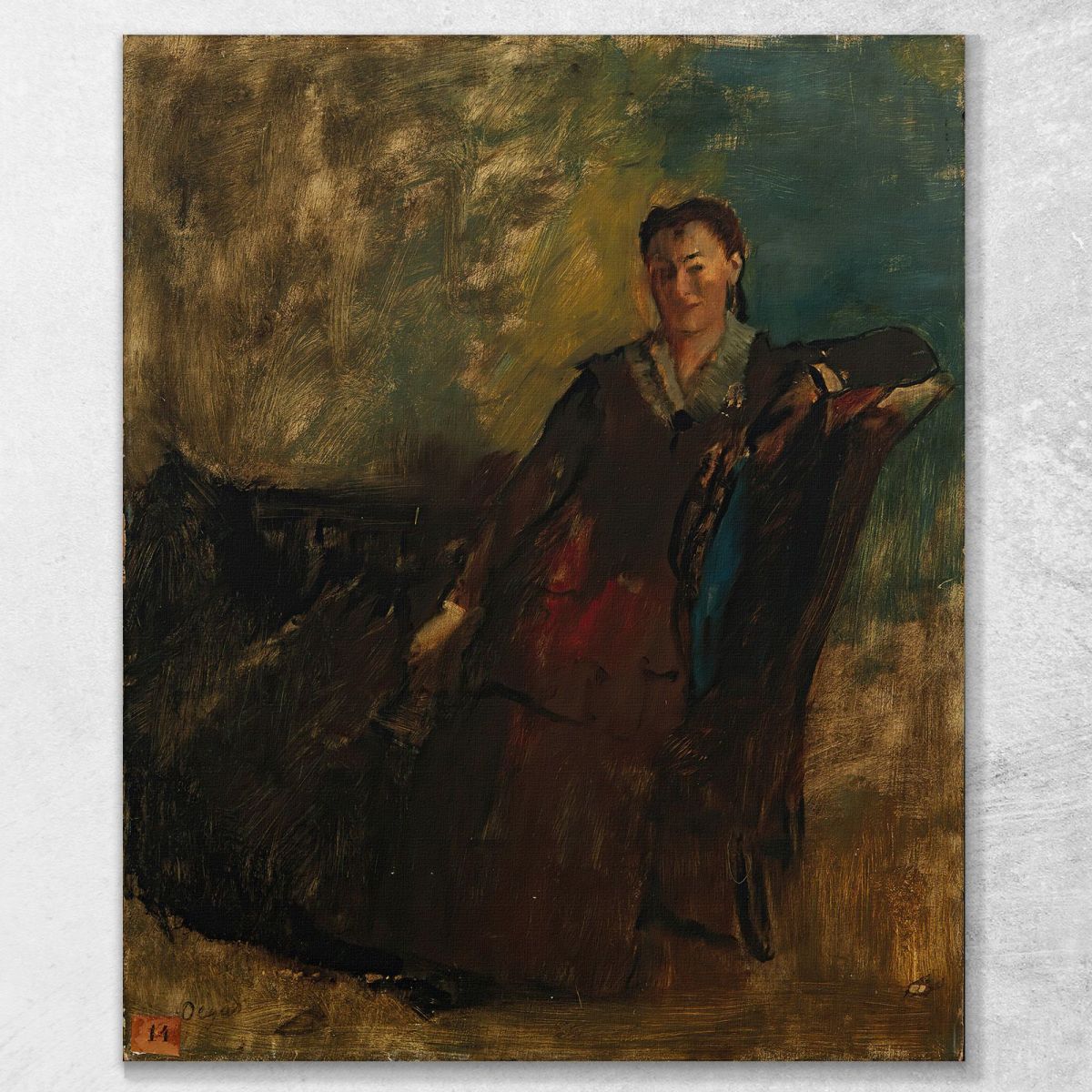 Woman Sitting On A Sofa Edgar Degas edg165 canvas print 