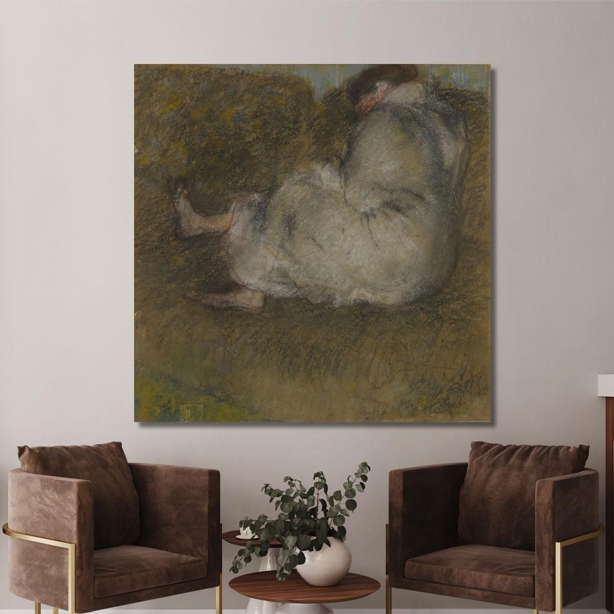 Woman Sitting On A Couch Edgar Degas edg166 canvas print 