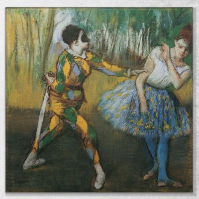 Harlequin And Columbine Edgar Degas edg176 canvas print 