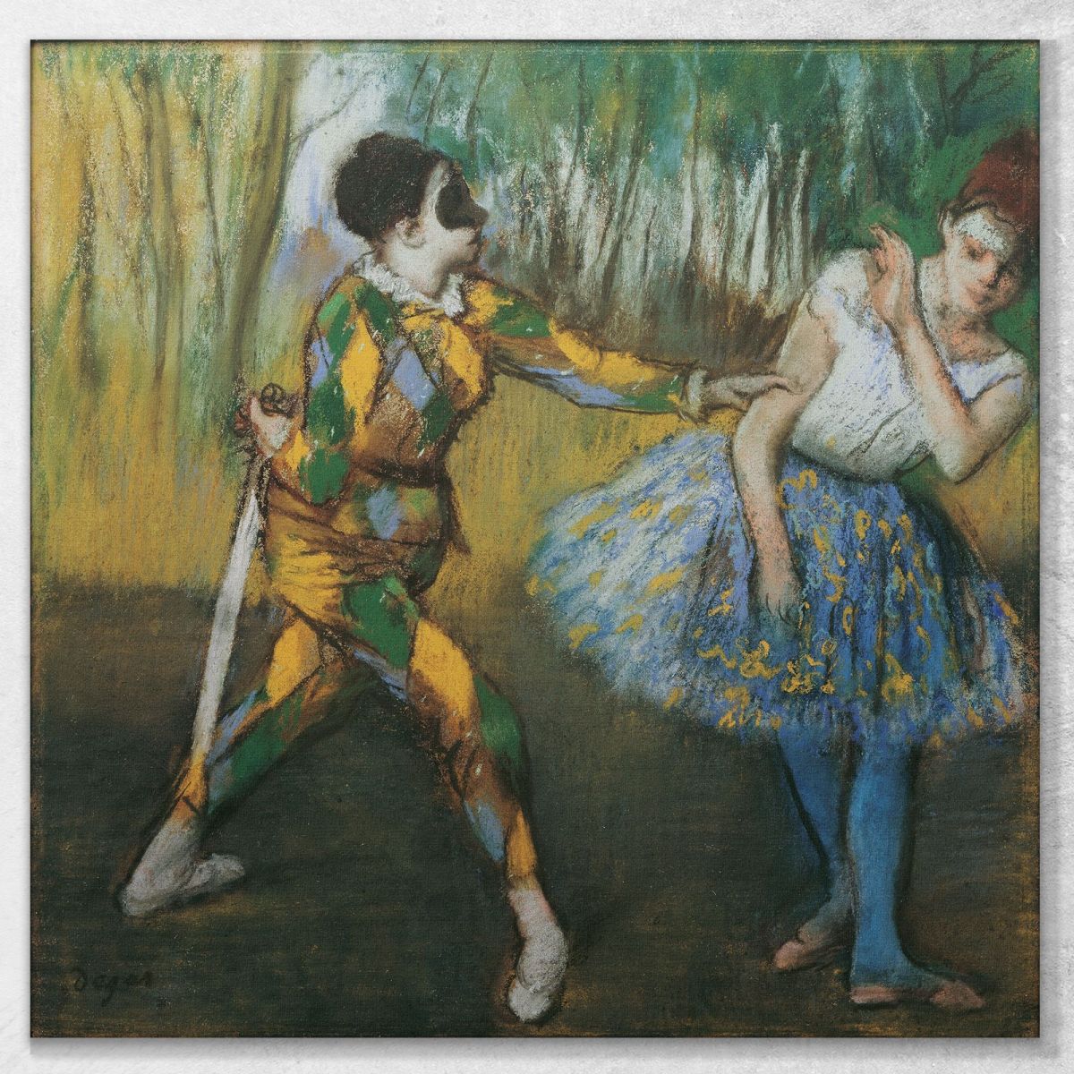 Harlequin And Columbine Edgar Degas edg176 canvas print 