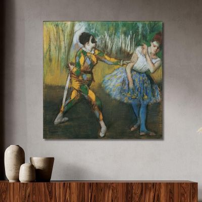 Harlequin And Columbine Edgar Degas edg176 canvas print 