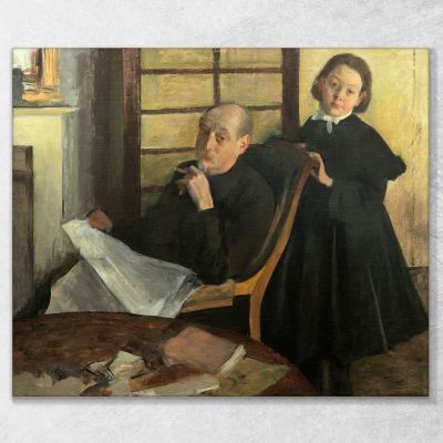 Henri Degas And His Niece Lucie Degas (The Artist S Uncle And Cousin) Edgar Degas edg179 canvas print 