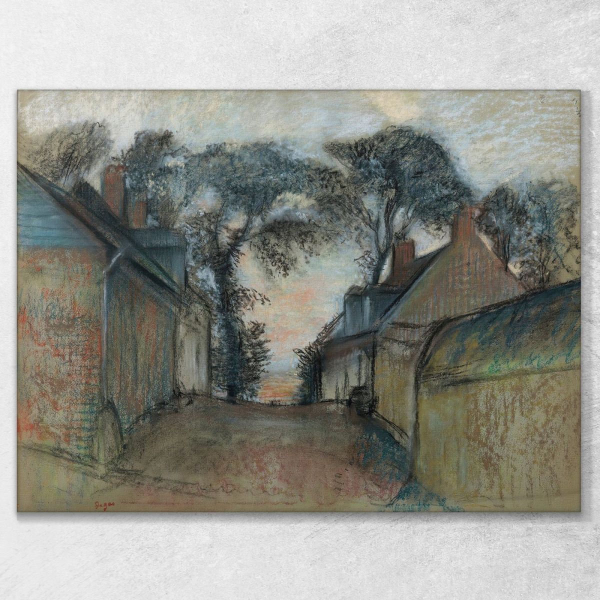 Rue Quesnoy In Saint-Valéry-Sur-Somme Edgar Degas edg192 canvas print 