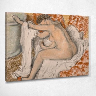 Getting Out Of The Bath Edgar Degas edg195 canvas print 