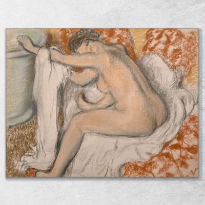 Getting Out Of The Bath Edgar Degas edg195 canvas print 