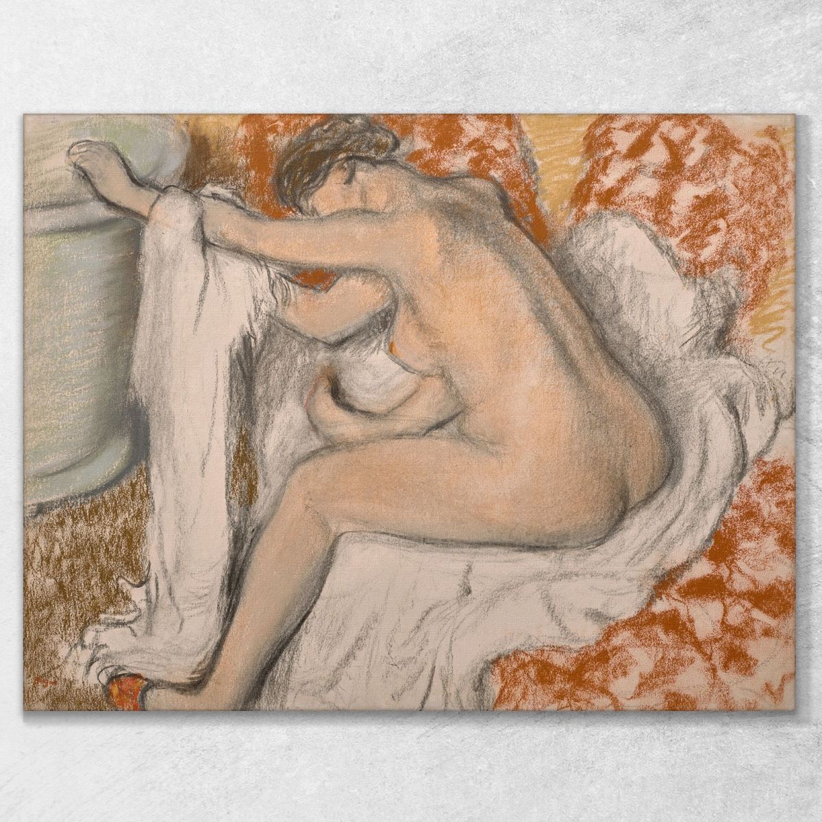 Getting Out Of The Bath Edgar Degas edg195 canvas print 