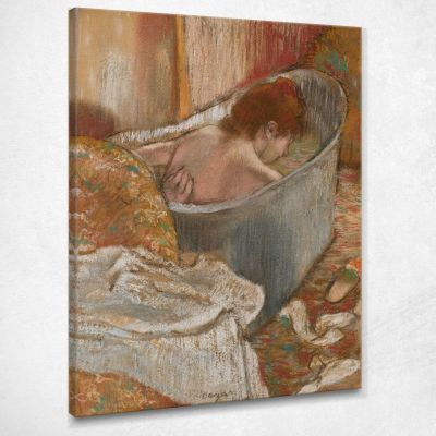 Le Bain (Woman In Her Bathtub) Edgar Degas edg197 canvas print 