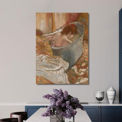 Le Bain (Woman In Her Bathtub) Edgar Degas edg197 canvas print 