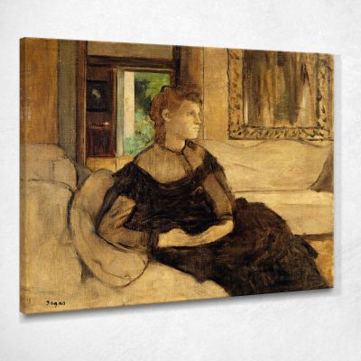 Madame Théodore Gobillard (Yves Morisot 1838 1893) Edgar Degas edg205 canvas print 