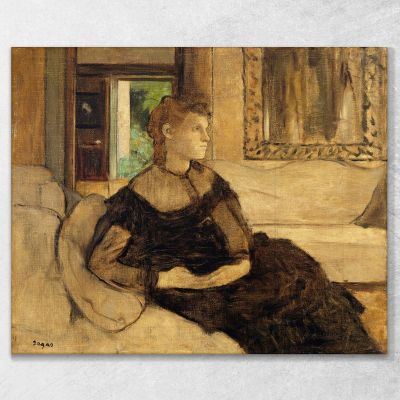 Madame Théodore Gobillard (Yves Morisot 1838 1893) Edgar Degas edg205 canvas print 