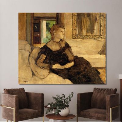 Madame Théodore Gobillard (Yves Morisot 1838 1893) Edgar Degas edg205 canvas print 