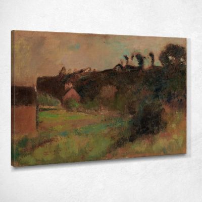 Houses At The Foot Of A Cliff Edgar Degas edg207 canvas print 