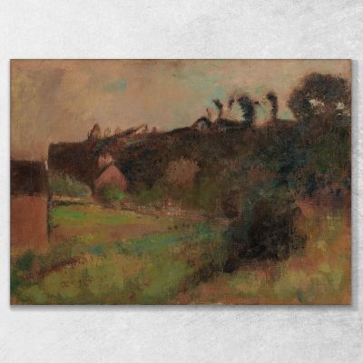 Houses At The Foot Of A Cliff Edgar Degas edg207 canvas print 