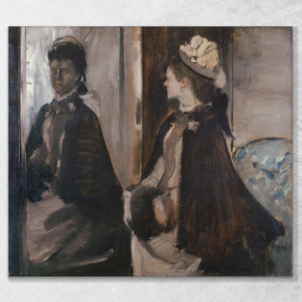 Mrs Jeantaud In The Mirror Edgar Degas edg216 canvas print 