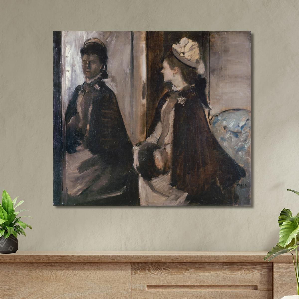 Mrs Jeantaud In The Mirror Edgar Degas edg216 canvas print 