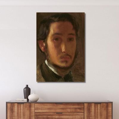 Self-Portrait With White Collar Edgar Degas edg245 canvas print 