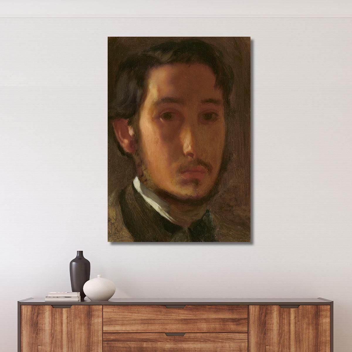 Self-Portrait With White Collar Edgar Degas edg245 canvas print 