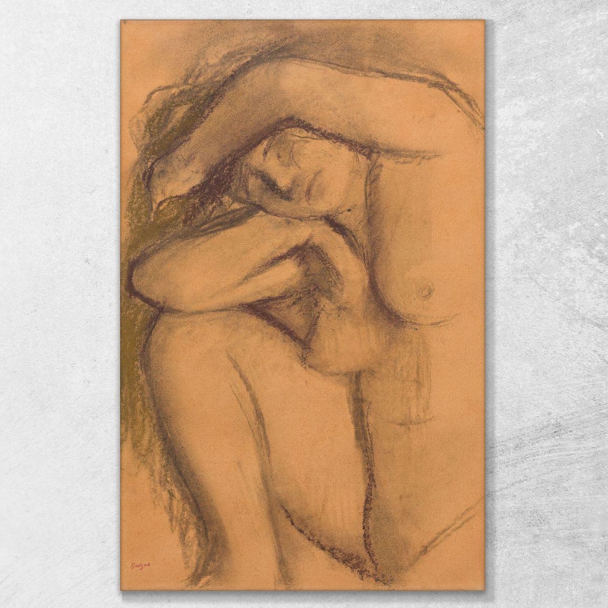 Study Of The Nude Edgar Degas edg253 canvas print 