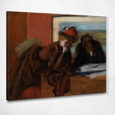 The Conversation Edgar Degas edg273 canvas print 