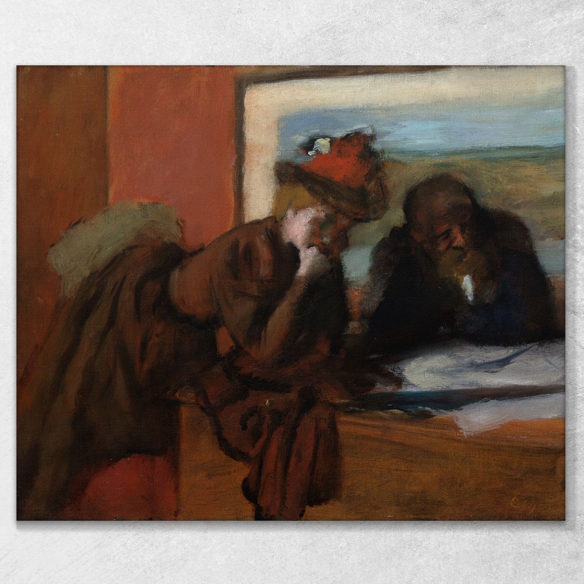 The Conversation Edgar Degas edg273 canvas print 
