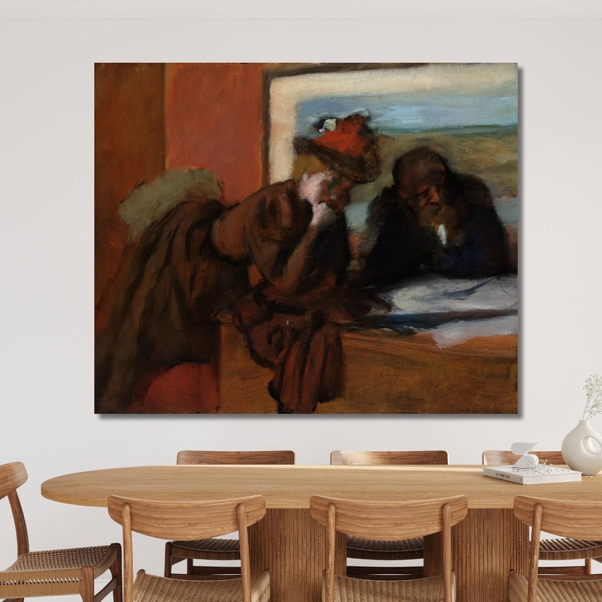 The Conversation Edgar Degas edg273 canvas print 