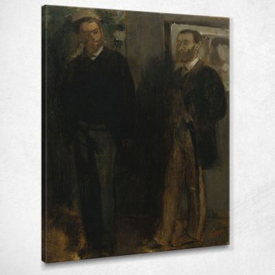 Two Men Edgar Degas edg285 canvas print 