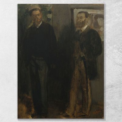 Two Men Edgar Degas edg285 canvas print 