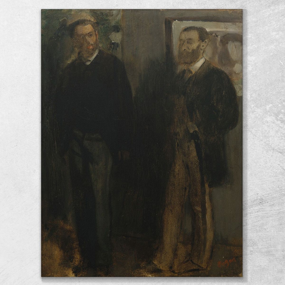 Two Men Edgar Degas edg285 canvas print 
