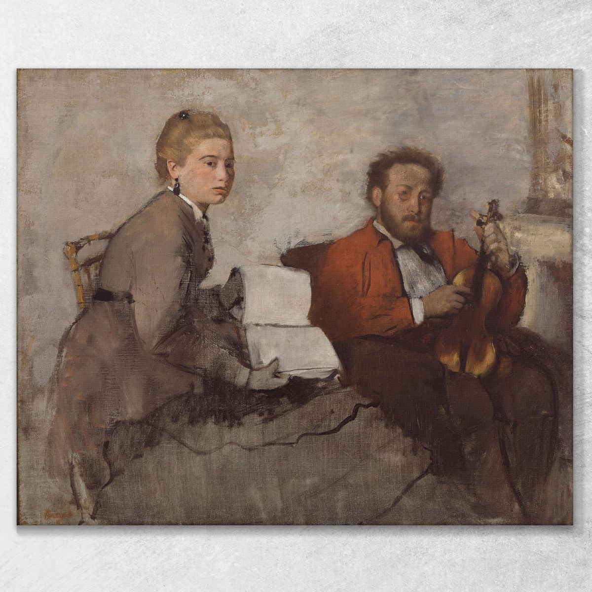 Violinist And Young Woman Edgar Degas edg290 canvas print 