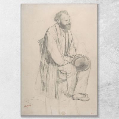 Édouard Manet Seated Holding His Hat Edgar Degas edg298 canvas print 