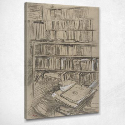 Bookshelves Study For Edmond Duranty Edgar Degas edg302 canvas print 