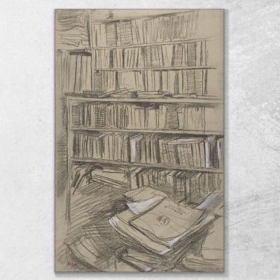 Bookshelves Study For Edmond Duranty Edgar Degas edg302 canvas print 