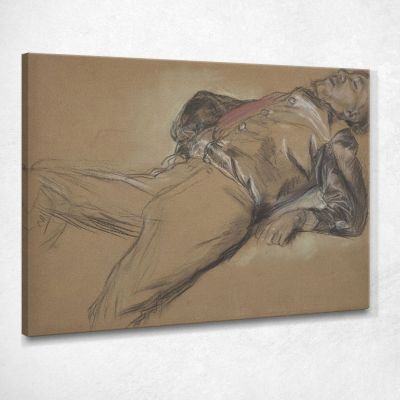 Fallen Jockey Study For Scene From The Steeplechase The Fallen Jockey Edgar Degas edg303 canvas print 